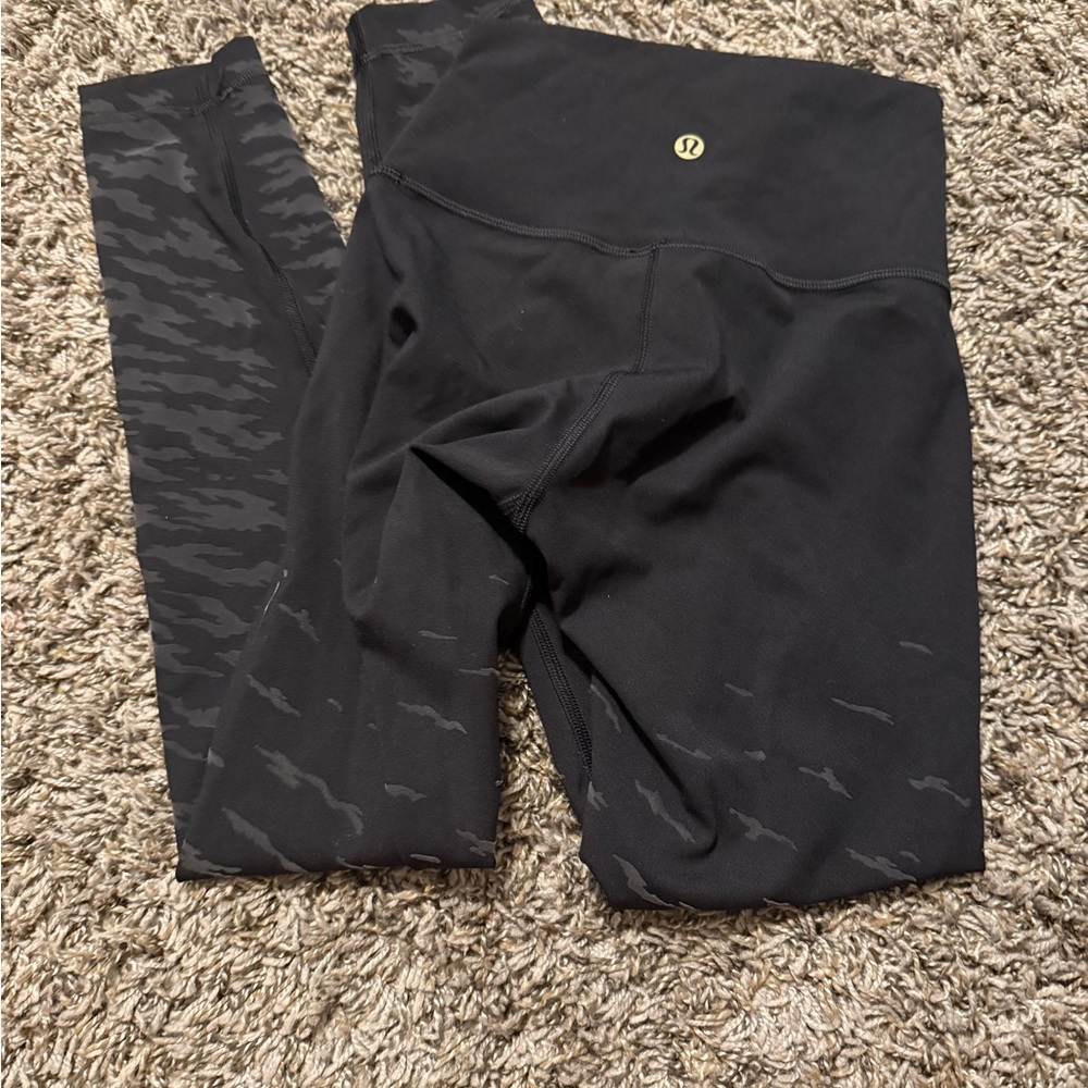 Lululemon Black Camo High-Waisted Leggings